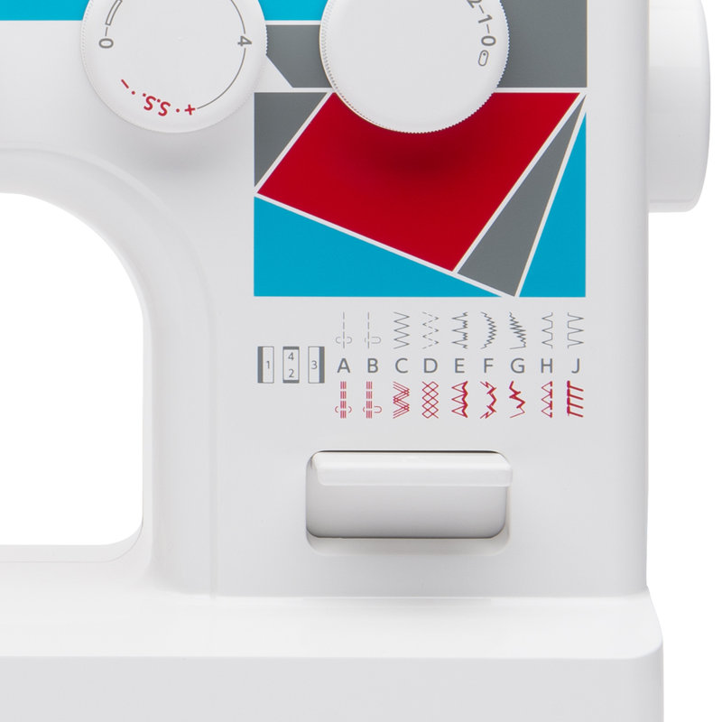 White Computerized Sewing Machine with Automatic Needle Threader