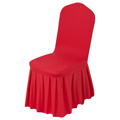 30 Pcs Red Chair Covers, Polyester Spandex Chair Cover, Stretch Slipcovers For Wedding Party Dining Banquet Flat-Front Chair Covers, Fits Chair Measures Up To 20.08 X 17.72 X 37.4 Inch