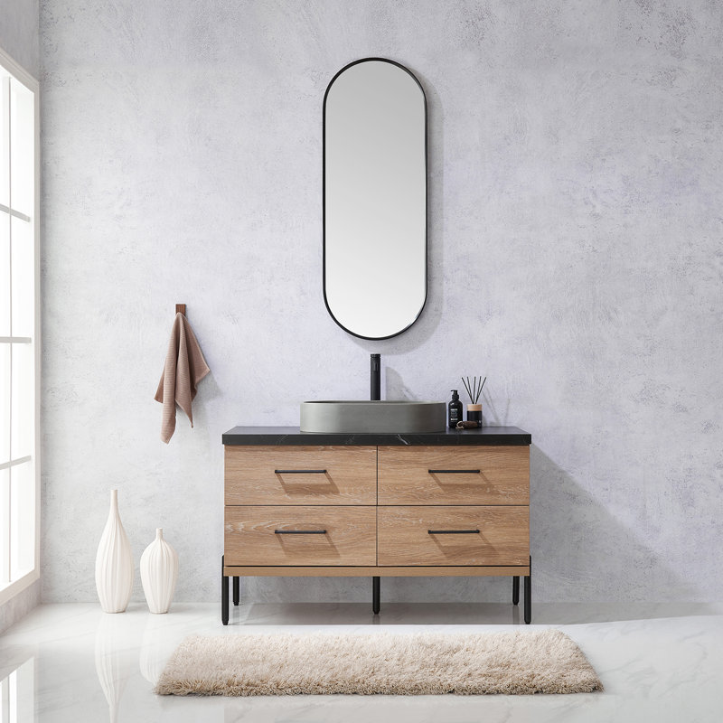 Nisbet 48'' Single Bathroom Vanity with Stone Top