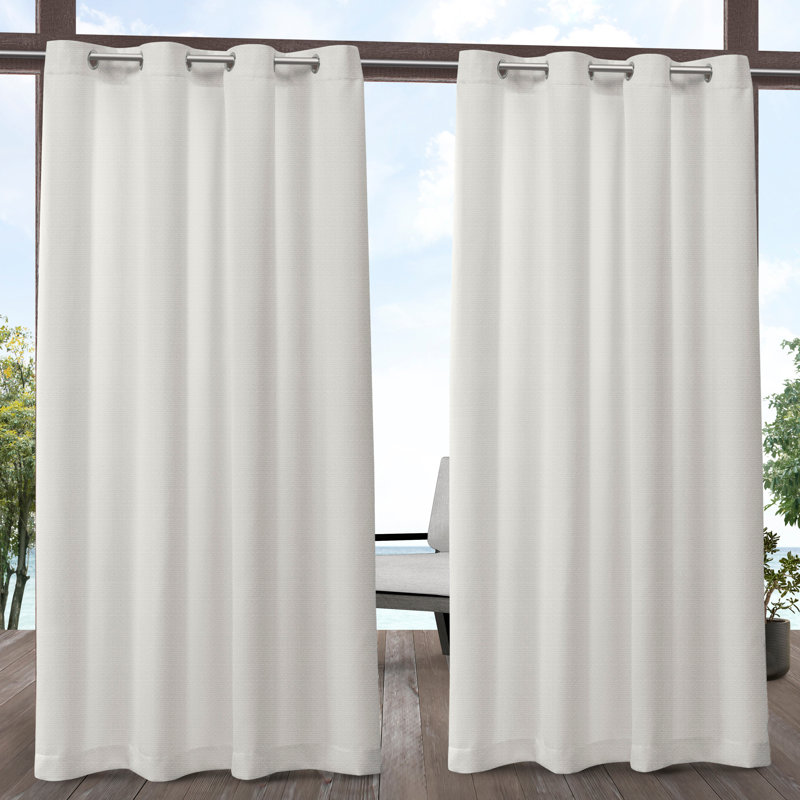 Semi Sheer Curtain Pair, Vanilla, 54" W x 120" L