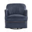 Fauteuil demi-tonneau pivotant en cuir véritable Fazio-1892877306