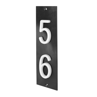 Royal Shade Flush Mount Vertical Aluminum Address Plaque – Customized 2-Digit House Numbers for Stylish Indoor and Outdoor Spaces