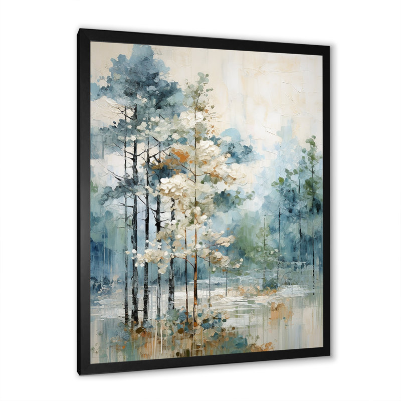 Pin, forêt enchantée II - Pin, art mural, Cadre photo unique, H 44 po x l 34 po, Black