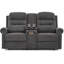 Canapé-lit inclinable manuel 65,7 po avec console de rangement et porte-gobelets-1886413254