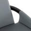 Chaise en similicuir gris et bambou