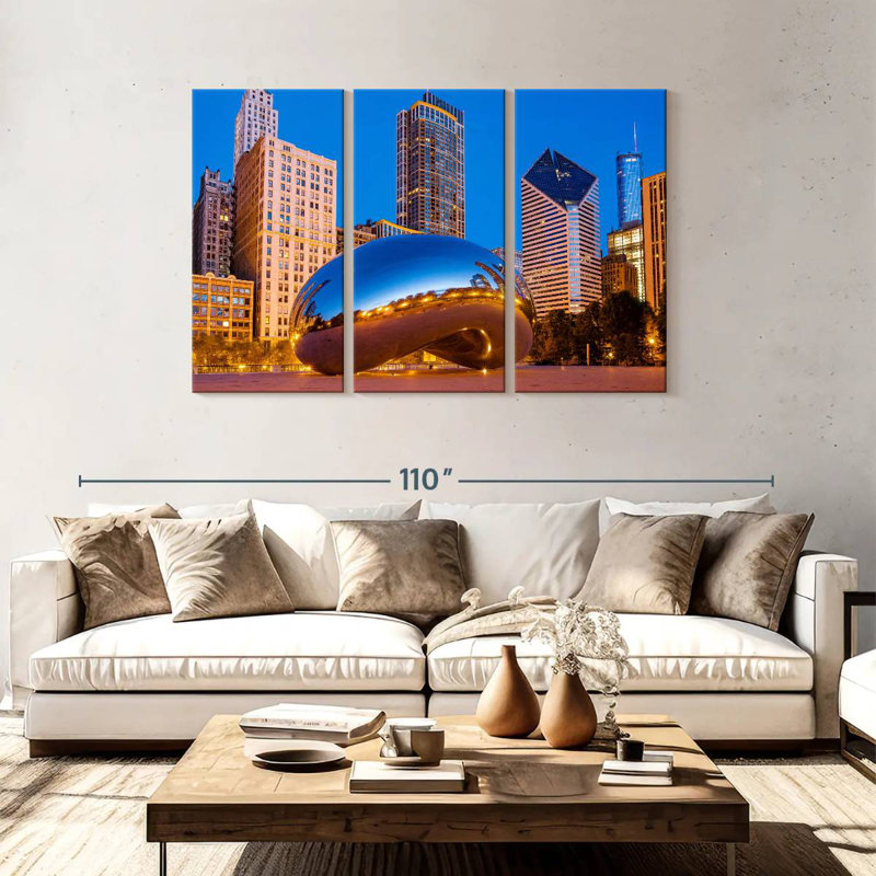 Sebbie Cloud Gate The Bean Millennium Park, 48" H x 74" W