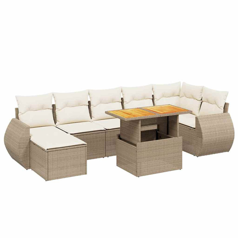 Ensemble de canapé de jardin Vidaxl beige