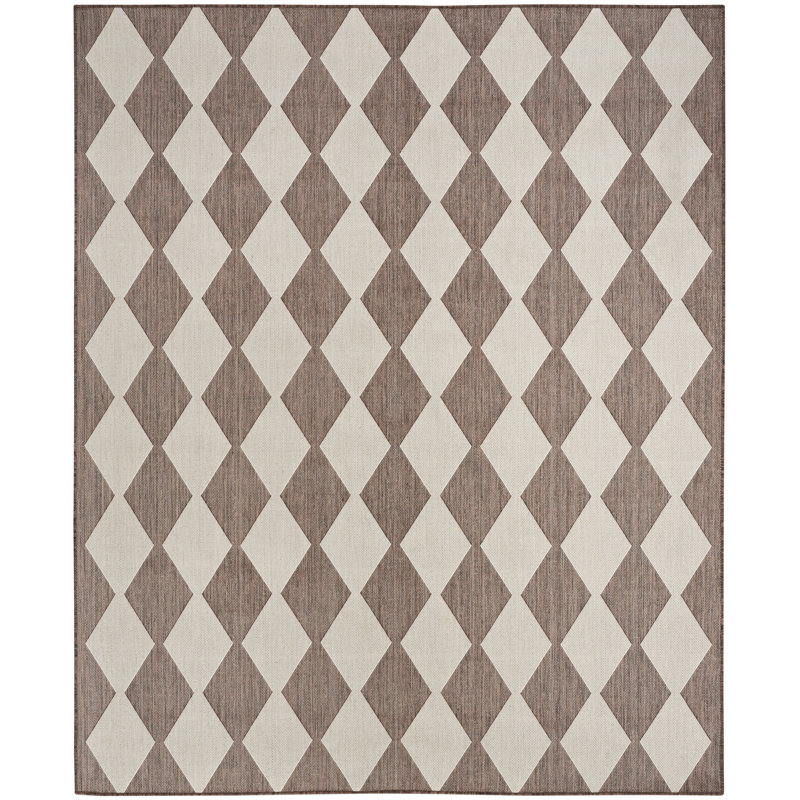 Positano Indoor / Outdoor Rug, Rectangle 6' x 9', Brown