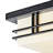 Tremillo Black 2-Light Outdoor Flush Mount Light with Satin Etched Glass Shade-825443765