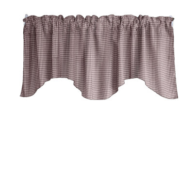 Cantonnière festonnée à motif damier 1/8 po Gingham