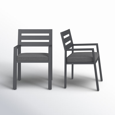 Greyson Aluminum Outdoor Dining Armchair with Cushion