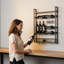 8 Bottle Wall Mounted Wine Bottle Rack Black