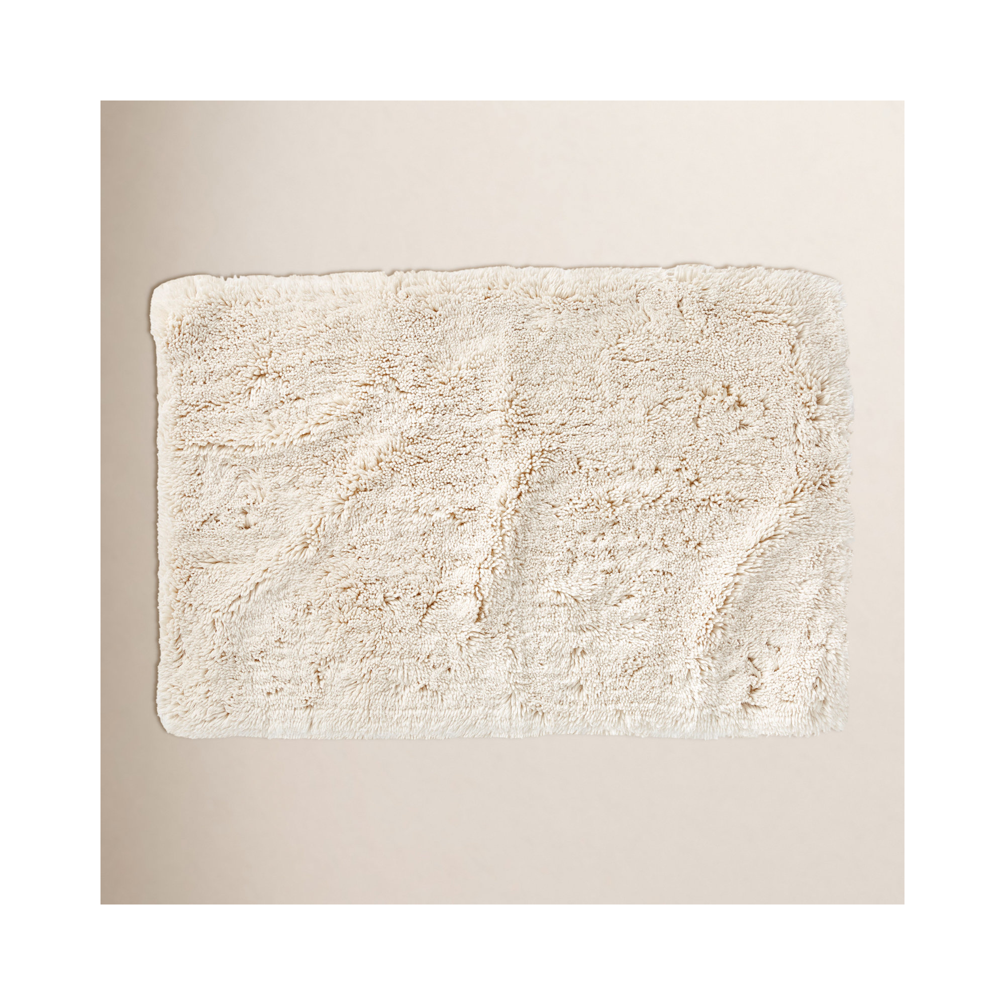 Shag Organic Bath Rug, 36" L x 24" W, Undyed