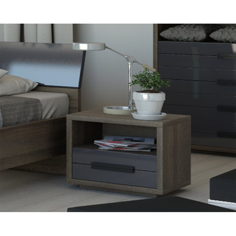 Columbia 70cm W Manufactured Wood Bedside Table