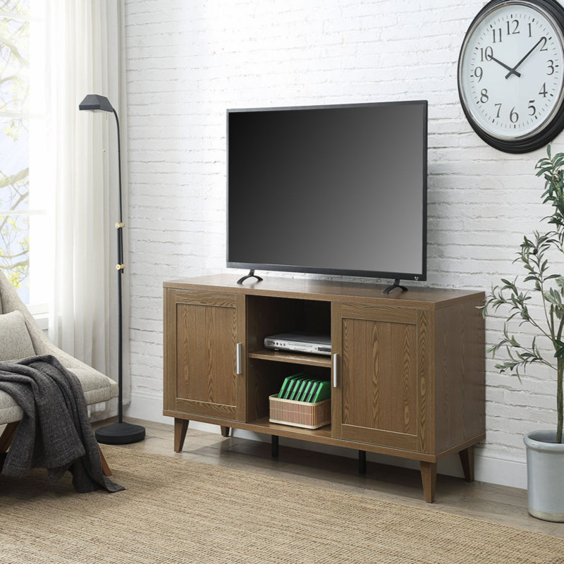 Meuble télé 60 po Modern pour téléviseur de 65 po ou moins, Brun