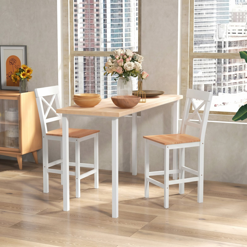 Tabouret de comptoir 23,7 po Kenjuan, Blanc