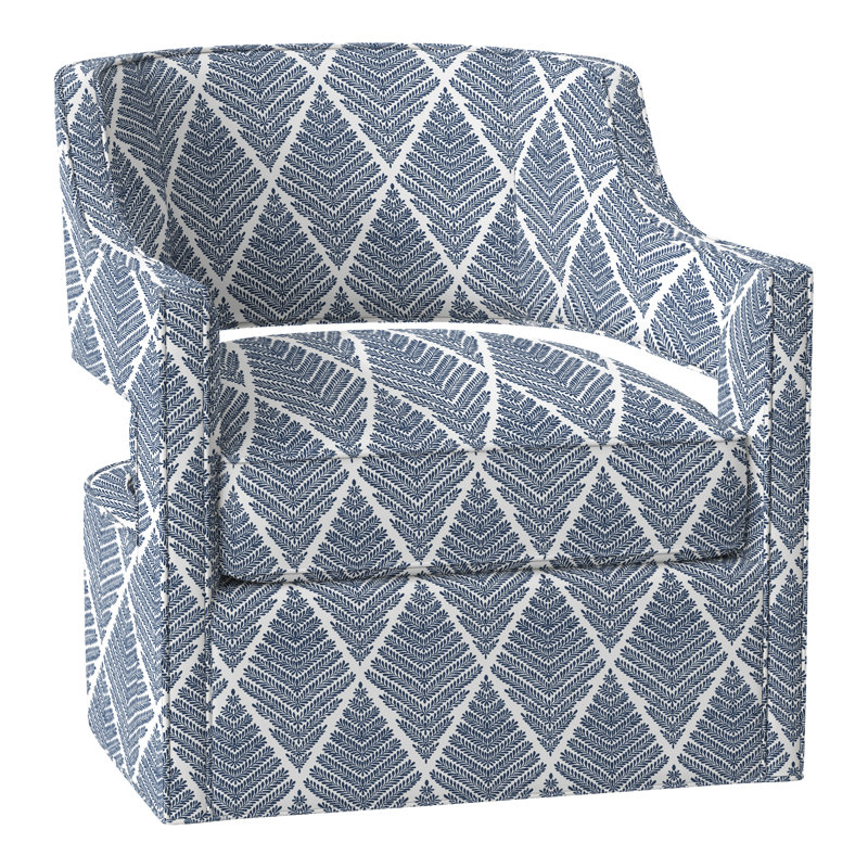 Fauteuil pivotant l 29,5 po Phoebe, Perigold Emmeline Lapis