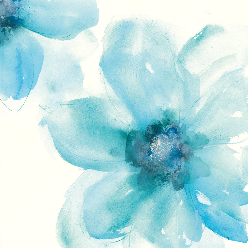 Teal Cosmos I - Wrapped Canvas Painting, 51cm H x 51cm W x 3.8cm D