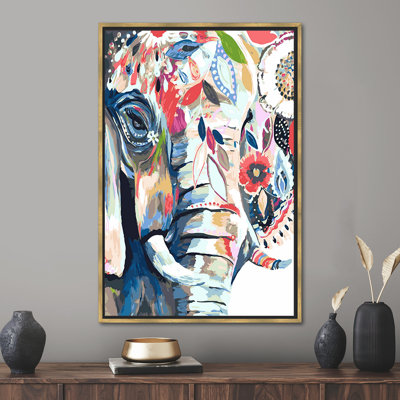 Affiche sur toile Modern Modern Elephant - un cadeau idéal pour les amateurs d'art contemporain