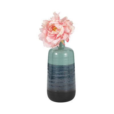 Brittnay Modern Ceramic and Stoneware Vase with Tapered Neck - Sleek Handmade Decorative Accent with Textured Gradient Design
