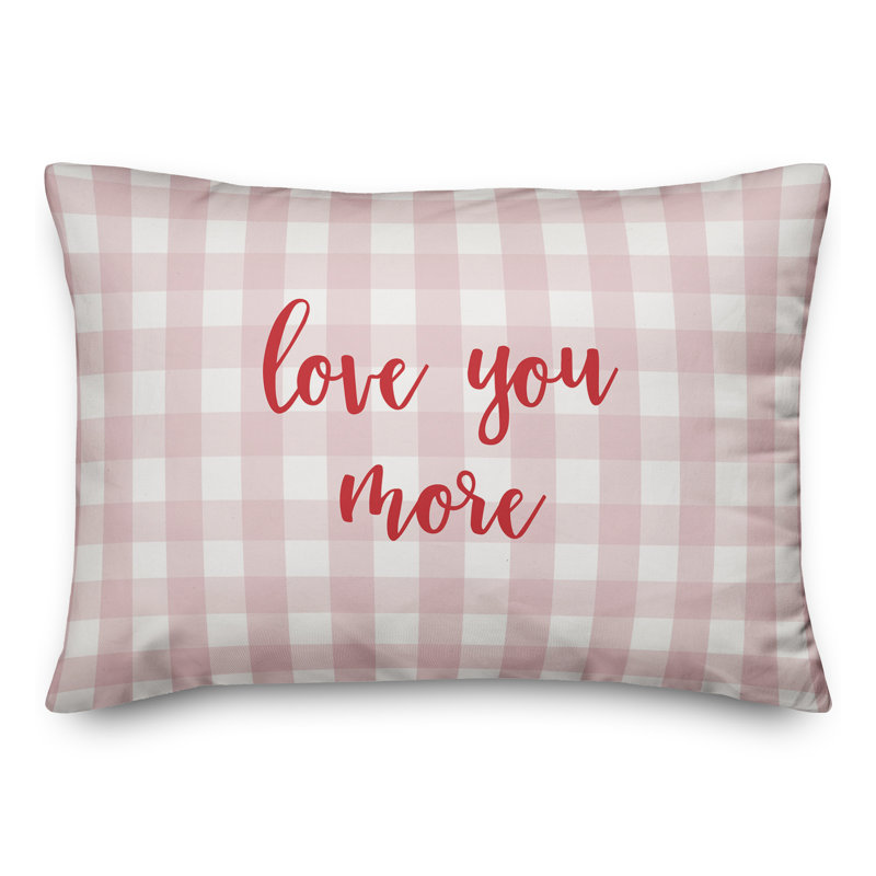 Plaid Throw Pillow, Red/Pink