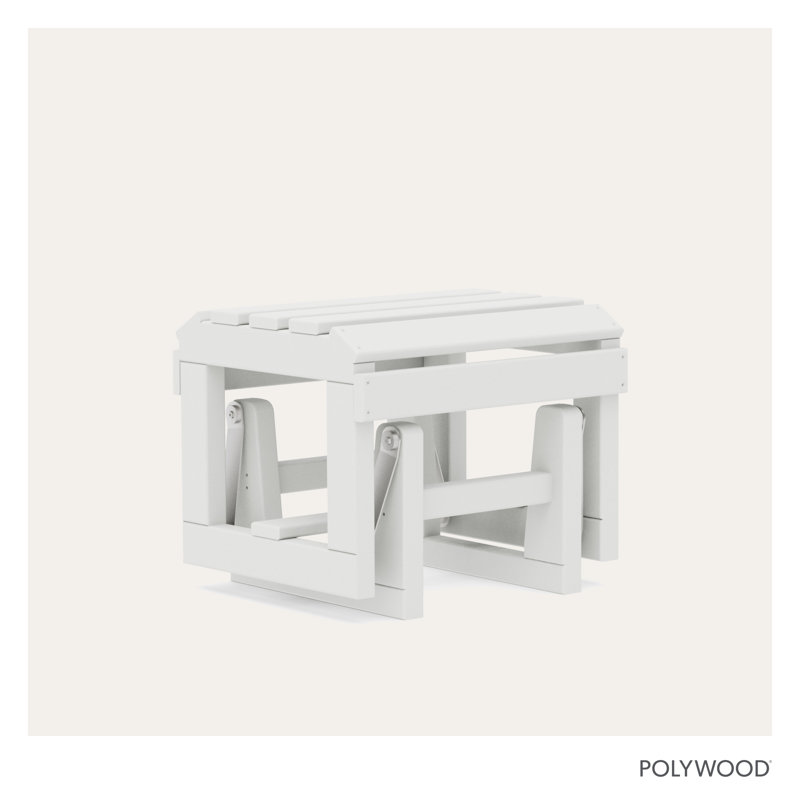 POLYWOOD Classic Adirondack Glider Ottoman, White