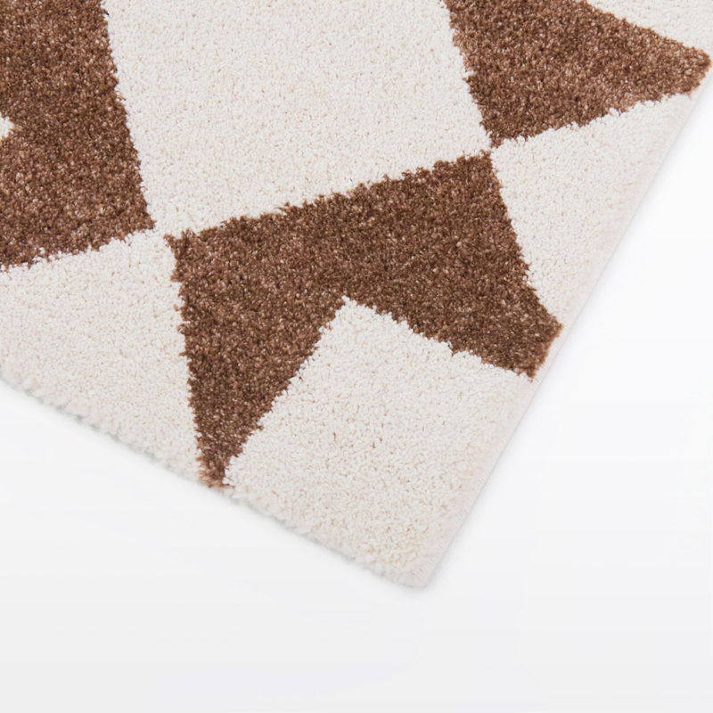 Guildford Rust/Cream Southwest Modern Area Rug, Rectangle 5'3" x 7'