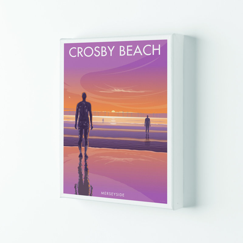 Crosby Beach by Stephen Millership - Print on Canvas, 50cm H x 40cm W x 4cm D, Wrapped Canvas
