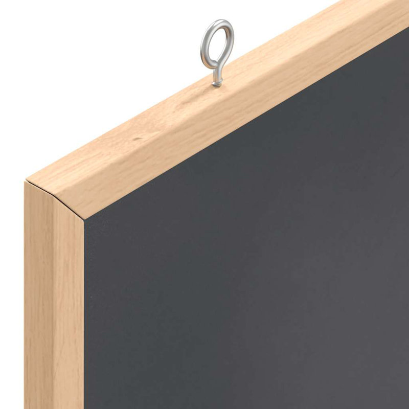 Chalkboard With Solid Pine Wood Frame Black, 30cm H x 60cm W x 1.4cm D