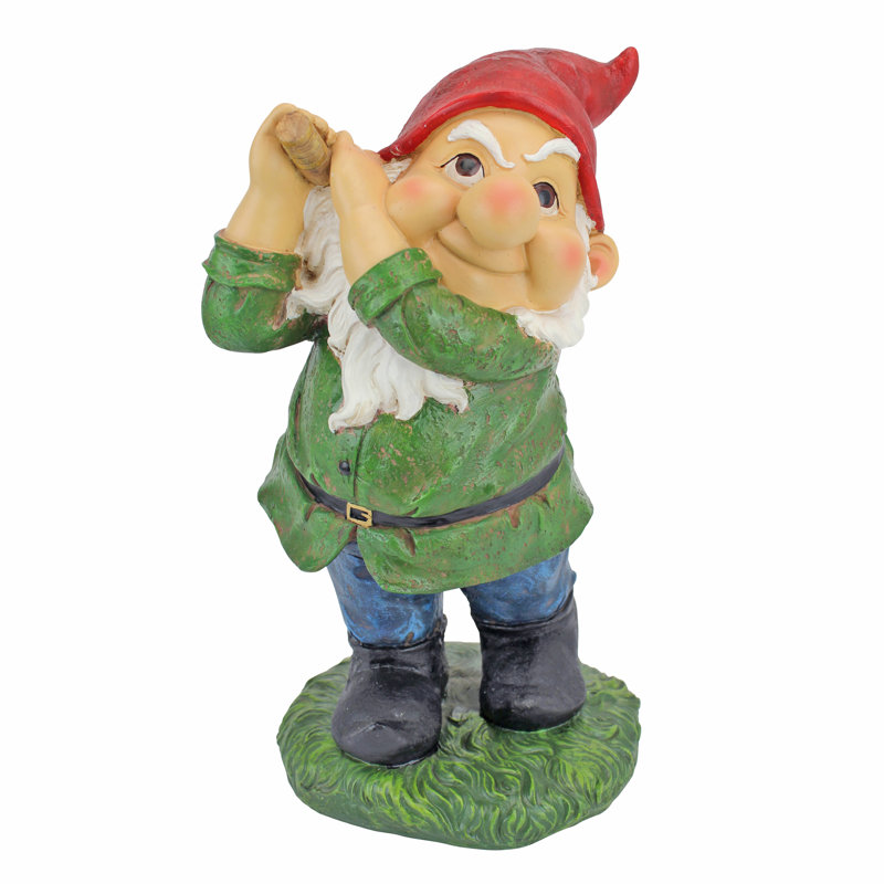 Gnome Sports Gnomes Weather Resistant UV Resistant Polyresin Garden Statue