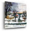 Art mural en verre épique «Winter Sunset On Lake Ontario» par JL Munro, 24 po x 24 po-1136755521