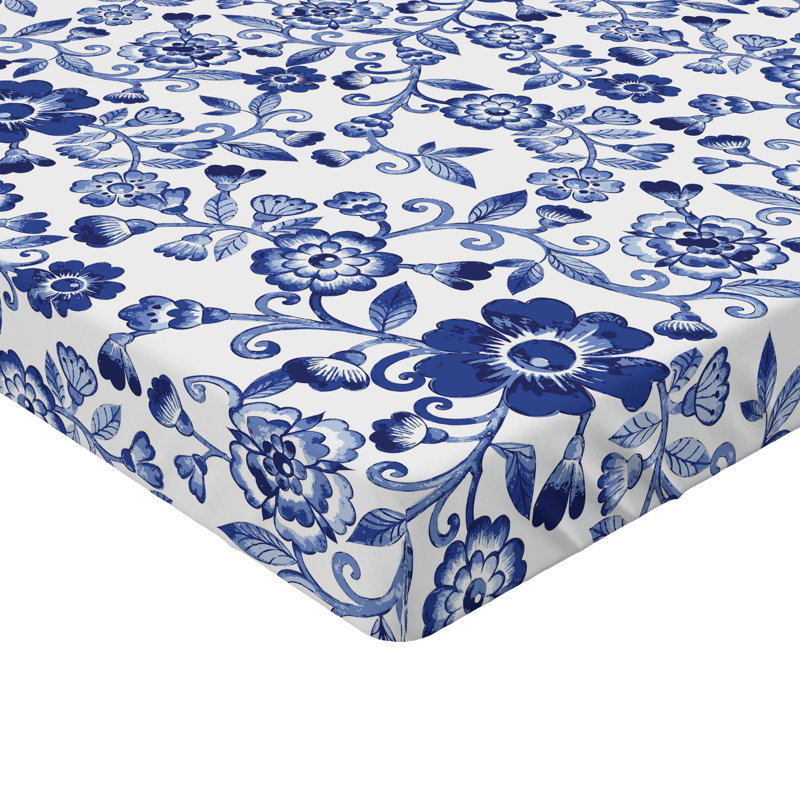 Drap-housse Ambesonne, paquet de 2, Drap-housse simple TG, Violet / bleu / floral blanc