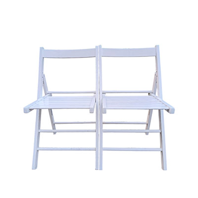 Ensemble de 2 chaises pliantes en bois