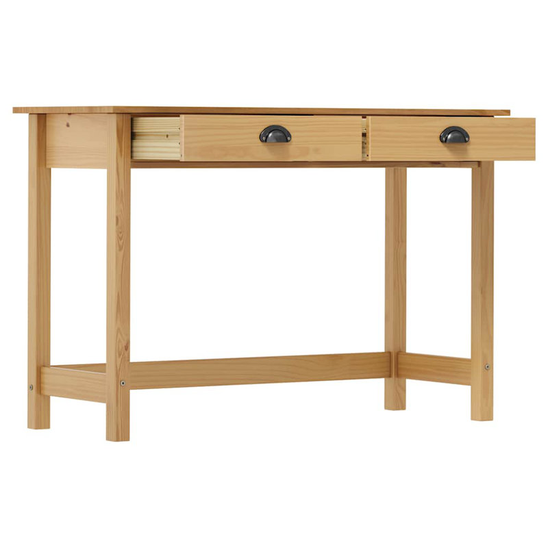 vidaXL Console Table Solid Pine Wood Compact, Brown, Brown