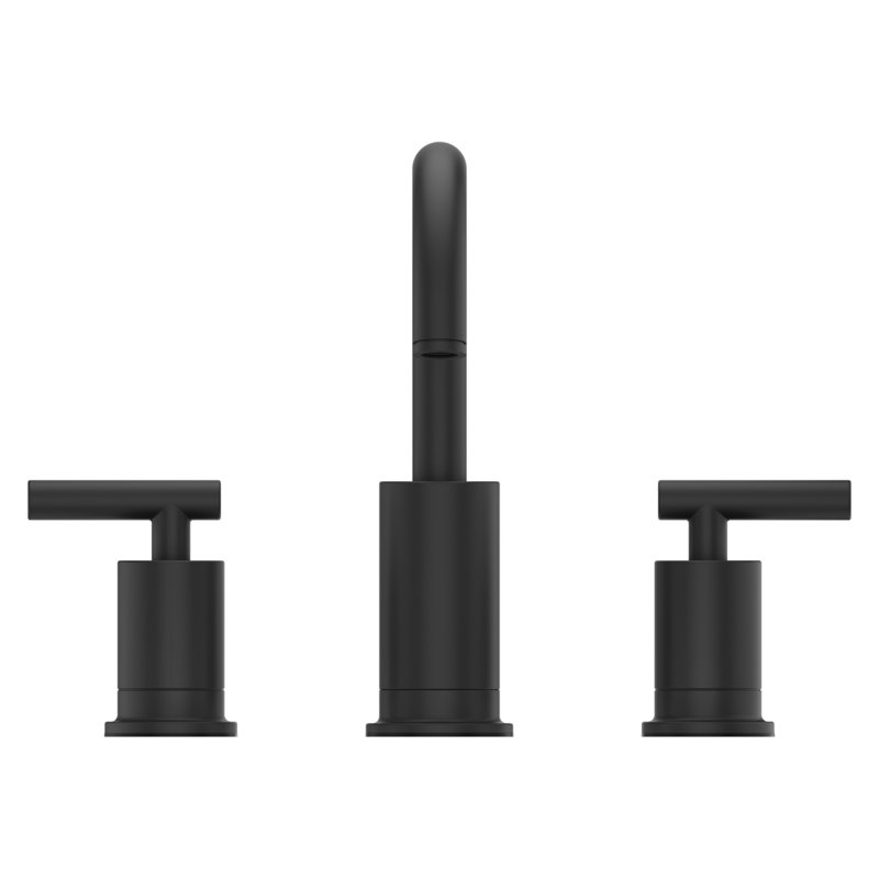 Contempra 8 in Widespread Bathroom Faucet, Matte Black
