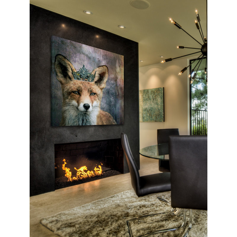 Queen Fox by Morgan Jones - Wrapped Canvas Print, 101cm H x 101cm W x 3.81cm D