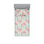 Amande pâle, vert, rose / floral