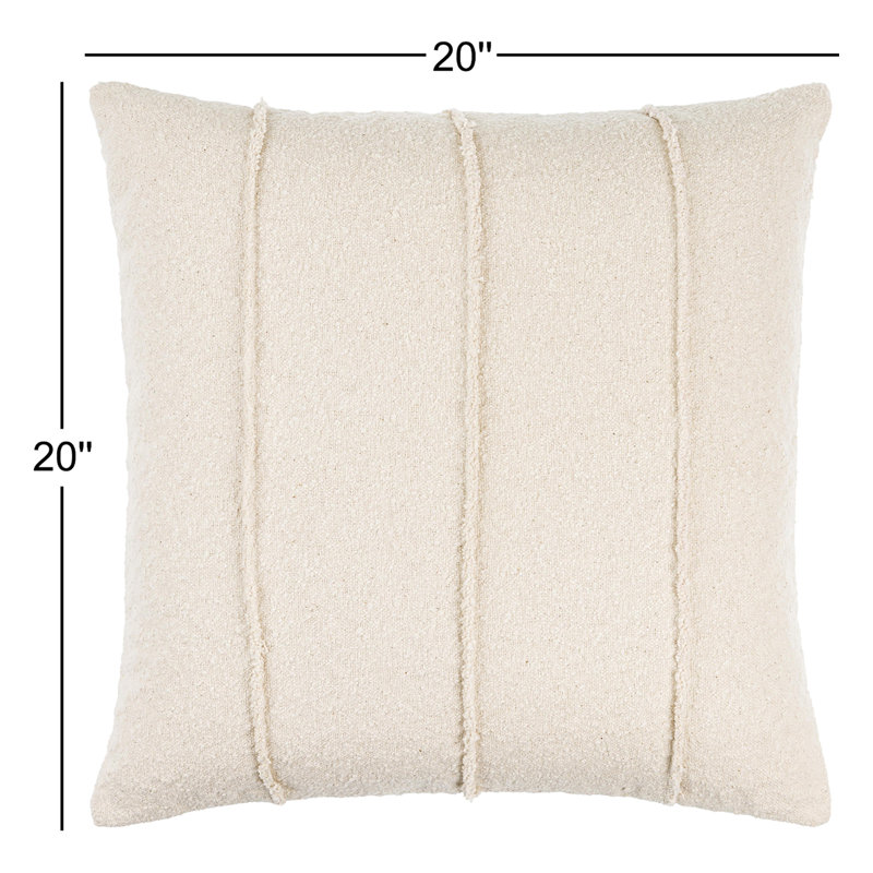 Becki Owens x Livabliss Mindy Striped Cotton Throw Pillow, 20"H x 20"W, Polyester