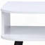 Table basse avec tiroir de rangement et compartiments ouverts - Finition blanche et noire