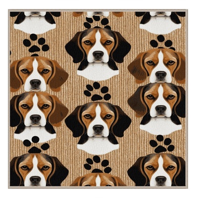Washable Beagle Dogs Area Rug
