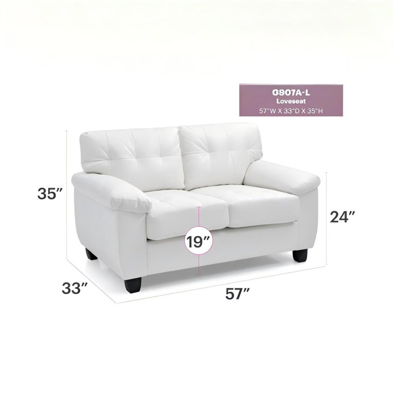 Causeuse Gallant, White