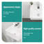 Lavabo de salle de bain mural rectangulaire en céramique 13,6 ", lavabo vasque flottant moderne avec trou de robinet simple pour petits espaces