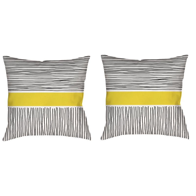 Striped Reversible Throw Pillow