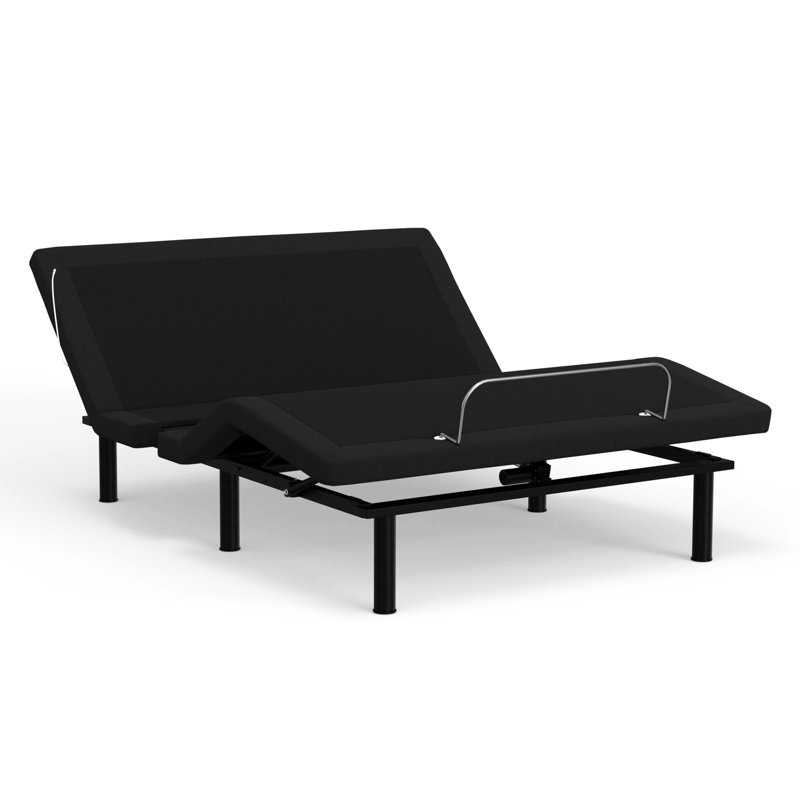 Base de lit grand ajustable avec lumières à DEL et conception zéro pour un confort de base: améliore le sommeil