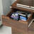 Cabinets, 3 Drawer Under Desk Rolling Storage Cabinet, Walnut Brown | Particle Board | Black-1903970391