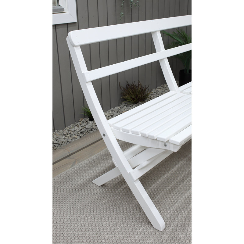 Arlot Solid Wood Pine Outdoor Bench, White