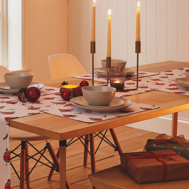 Christmas Robins Placemat Pair