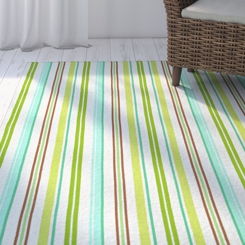 Artique Cotton Striped Indoor Rug, Rectangle 5' x 8'