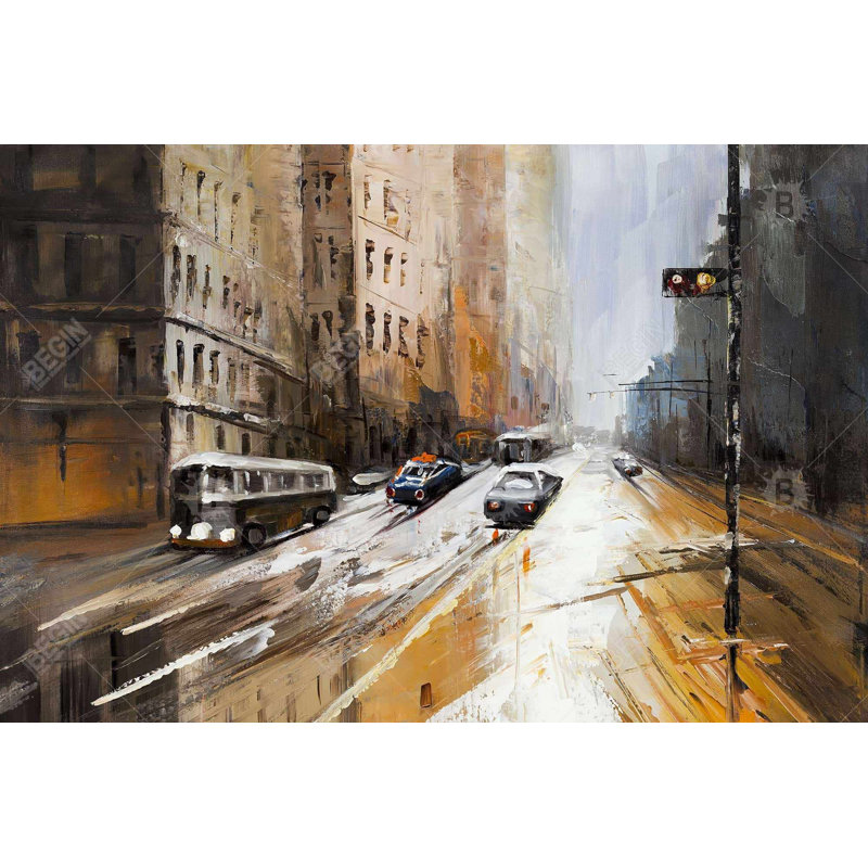 «Abstract City Street», H 24 po x l 36 po