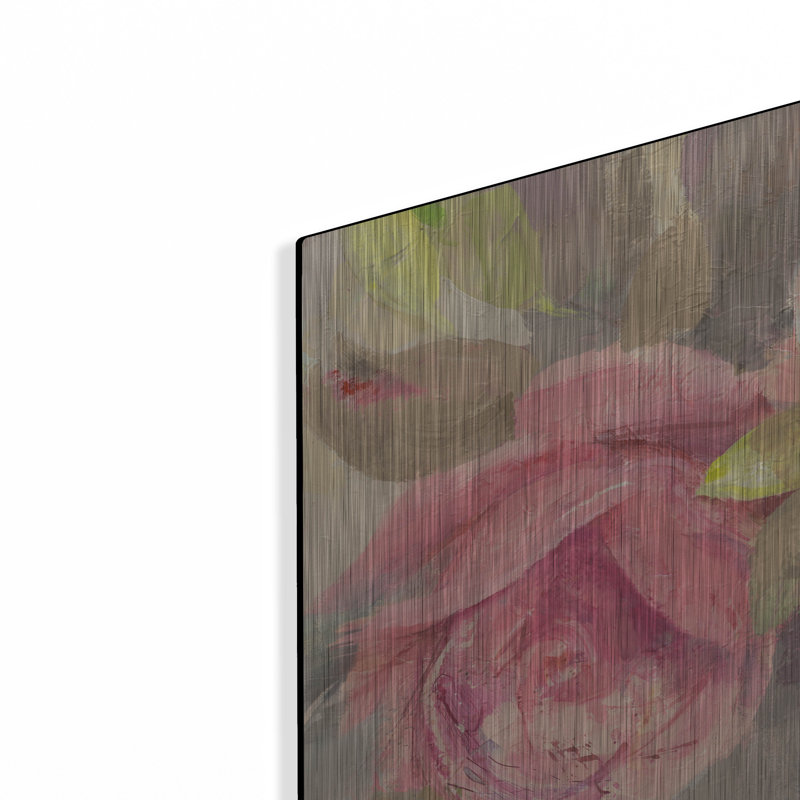 «June Roses 2» par Albena Hristova, art mural en métal, H 16 po x l 24 po